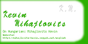 kevin mihajlovits business card